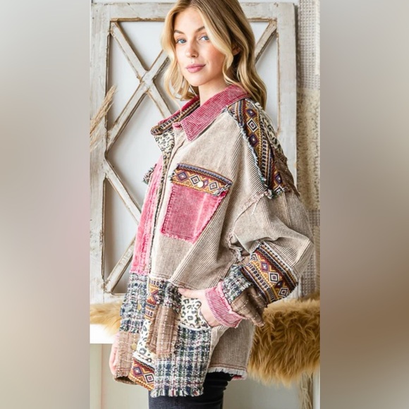 Oli & Hali Multicolor Patchwork Jean Jacket - Picture 8 of 8